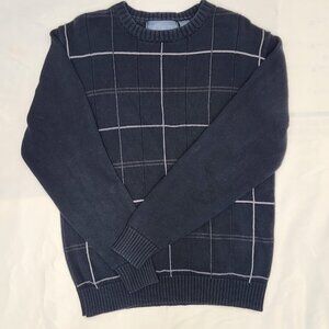 Oscar de la Renta Men’s Black Gray Sweater M